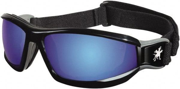 Safety Goggles: Dust, Scratch-Resistant, Blue Mirror Polycarbonate Lenses