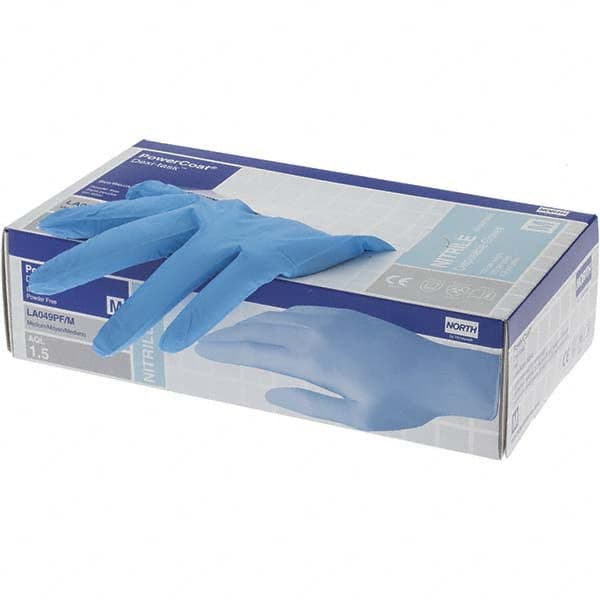 Disposable Gloves: Medium, 5 mil Thick, Nitrile, Medical Grade