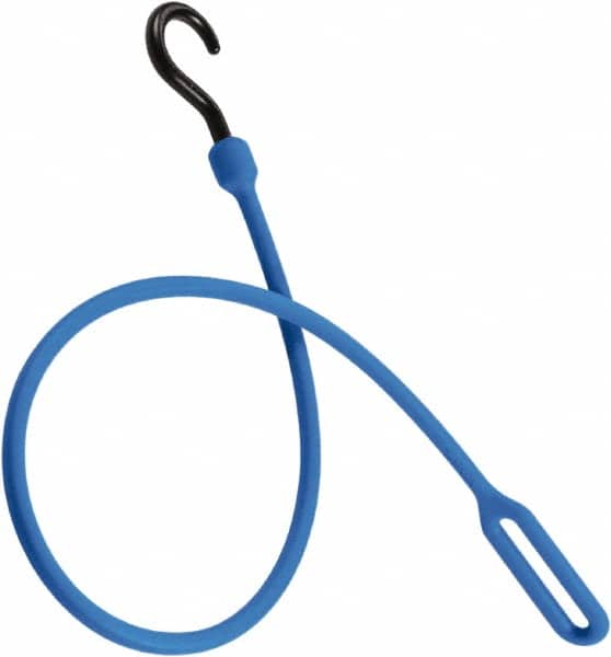 Loop End Bungee Cord Tie Down: Molded Nylon Hook, Non-Load Rated