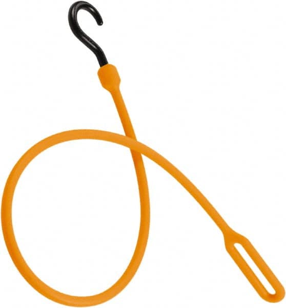 Loop End Bungee Cord Tie Down: Molded Nylon Hook, Non-Load Rated