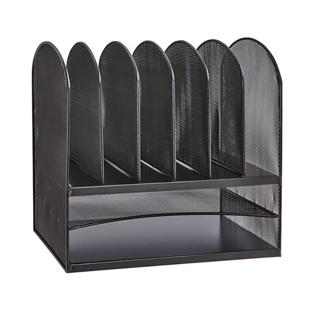 Safco Black Combination File Sorter - Steel, Mesh | Part #SAF3255BL