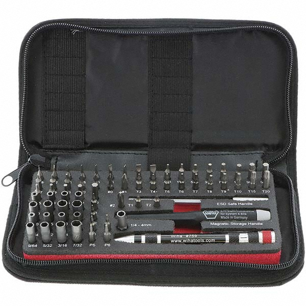 Wiha 68 Pc 4mm" Drive Screwdriver Bit Set 54677299 MSC Industrial