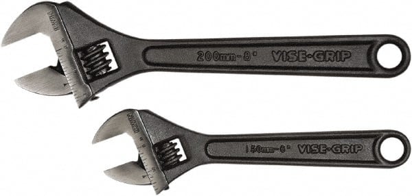 Irwin 1913312 Adjustable Wrench Set: 2 Pc, Inch 