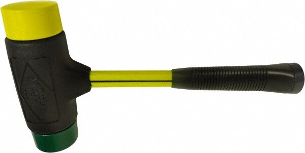 Non-Marring Hammer: 4 lb, 2-1/2" Face Dia, Composite Head