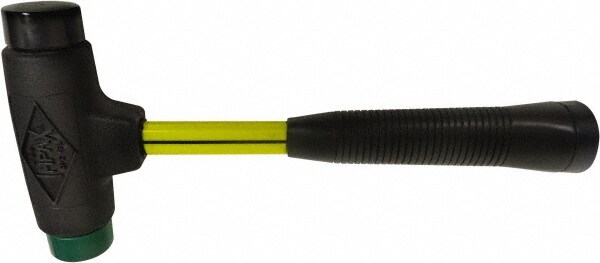Non-Marring Hammer: 20 oz, 1-1/2" Face Dia, Composite Head