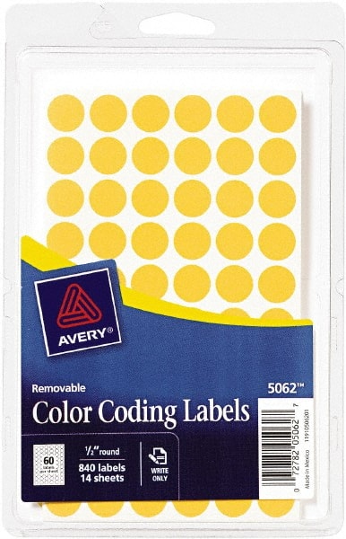 Label Maker Label: Neon Orange, Paper, 1/2" OAL, 1/2" OAW
