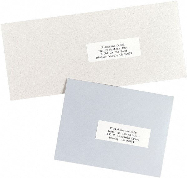Label Maker Label: White, Paper, 2-13/16" OAL, 1" OAW, 8,250 per Roll