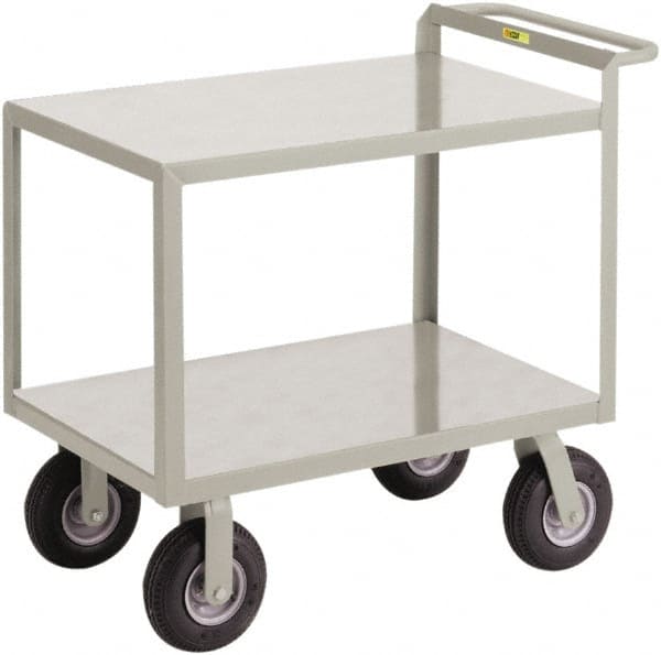 LITTLE GIANT GL-2448-9P Shelf Utility Cart: Steel, Gray 