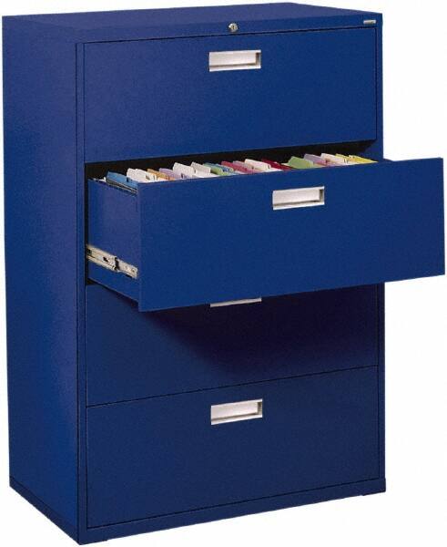 Sandusky Atlantic 4 Drawer Blue Steel, File Cabinet Lateral 4 Drawer