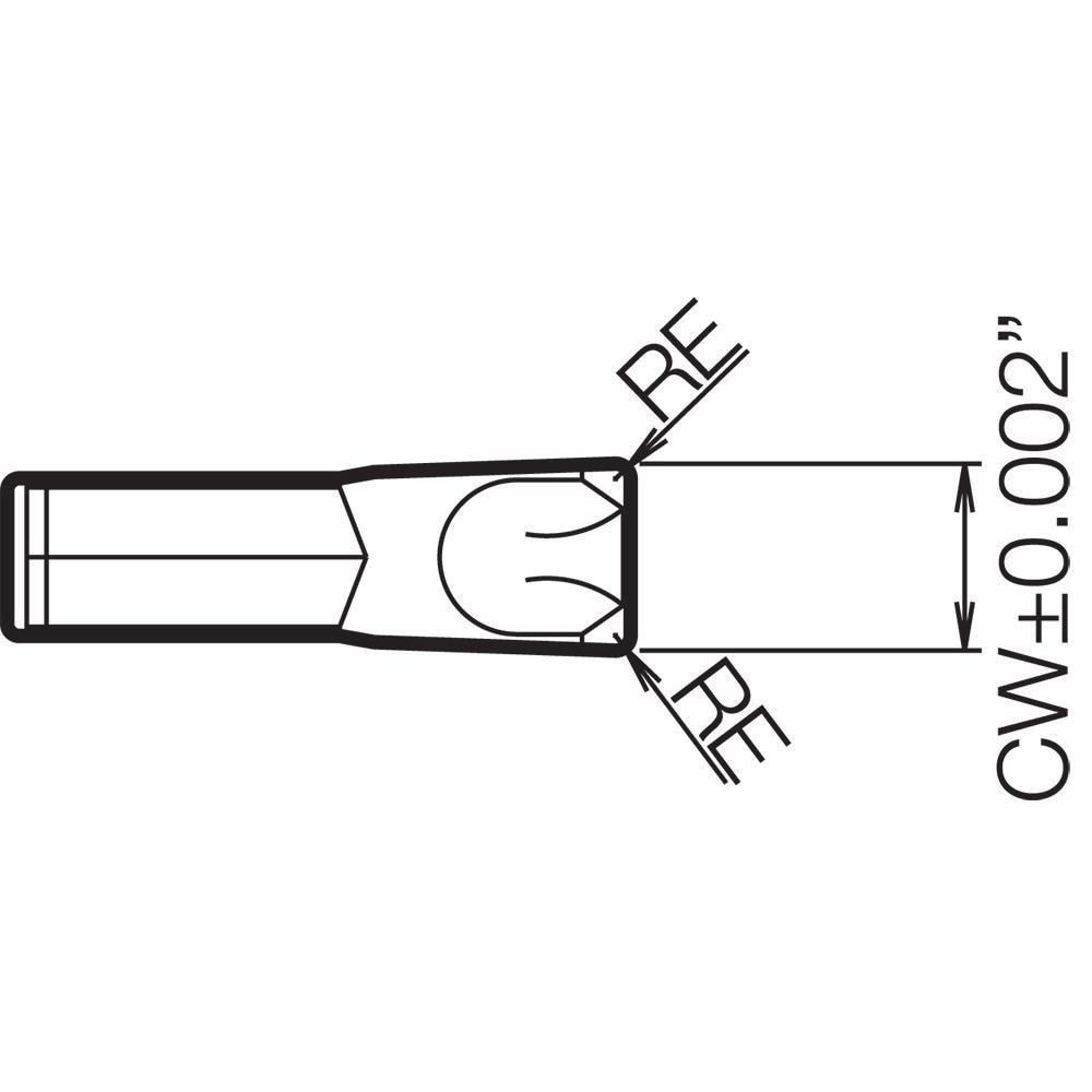 Kyocera - Cutoff Insert: TKN3 PR1535, Carbide, 3.1 mm Cutting