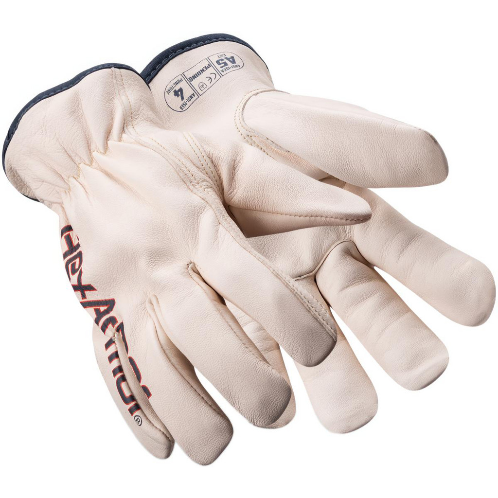 HexArmor® | Chrome SLT Unlined Leather Palm Gloves: Size 2X-Large, Leather Coated - White, Pair | Part #4059-XXL (11)