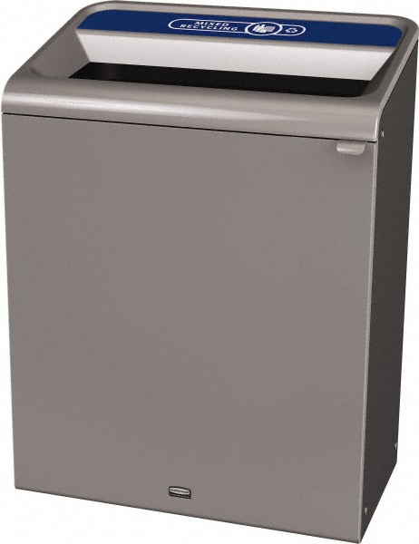 Rubbermaid Commercial Refine 16 Gallon Round Stainless Steel Trash Can - Fingerprint Resistant, Liner Cinch, For Hotel Lobby, Office, Conference Room - View #8