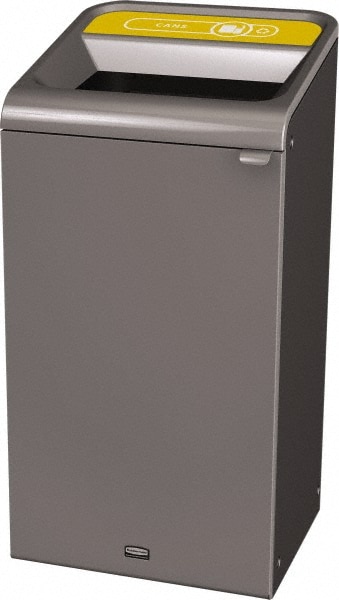 Rubbermaid - Decorative Trash Can: 23 gal, Rectangle, Gray - 64895717 - MSC  Industrial Supply