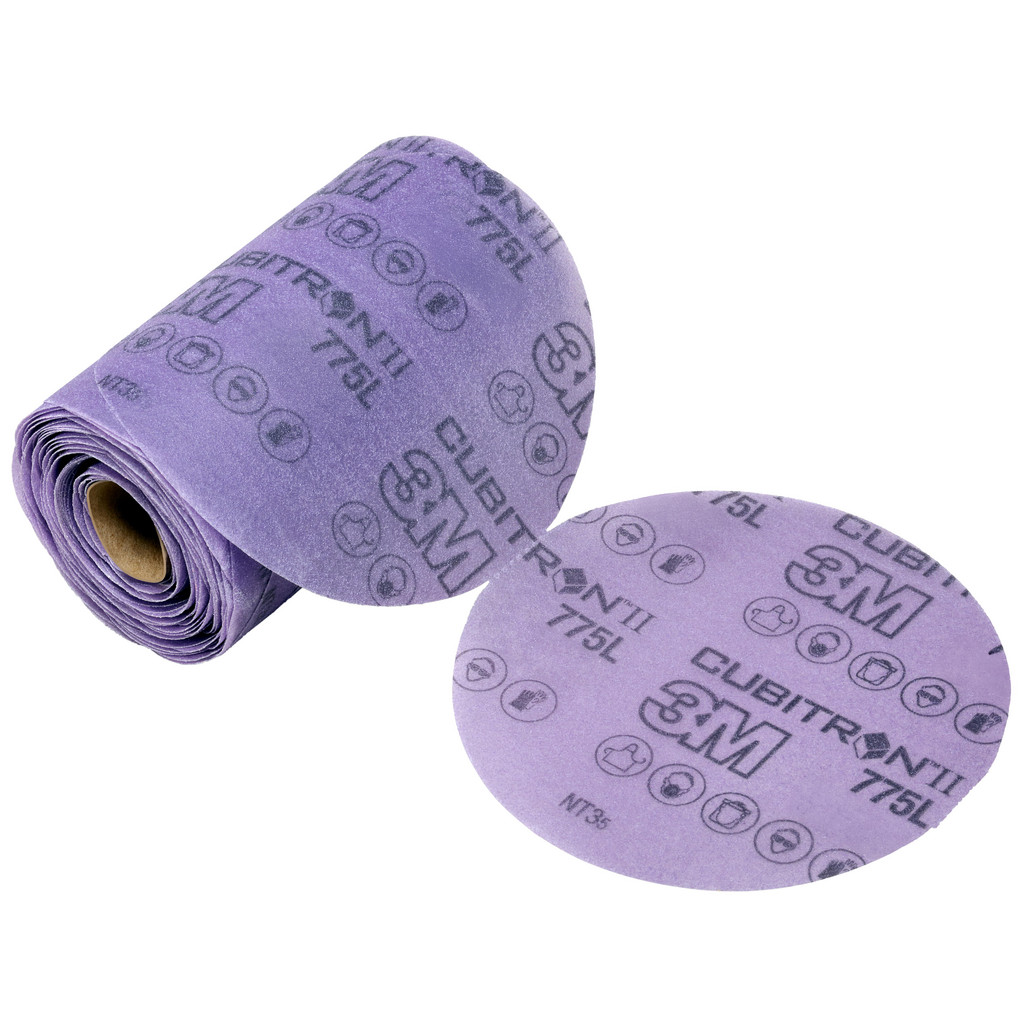 3M | Stikit™ 5" Dia PSA Disc Roll: 80 Grit, Premium Ceramic Alumina - Medium Grade, Film Backing | Part #00051125868105