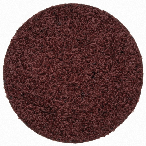 3M | Cubitron™ II Quick-Change Disc: Roloc TR, 1-1/2" Dia, 60 Grit, Premium Ceramic Alumina, Coated - Maroon, Polyester Cloth-Backed, 30000 RPM
