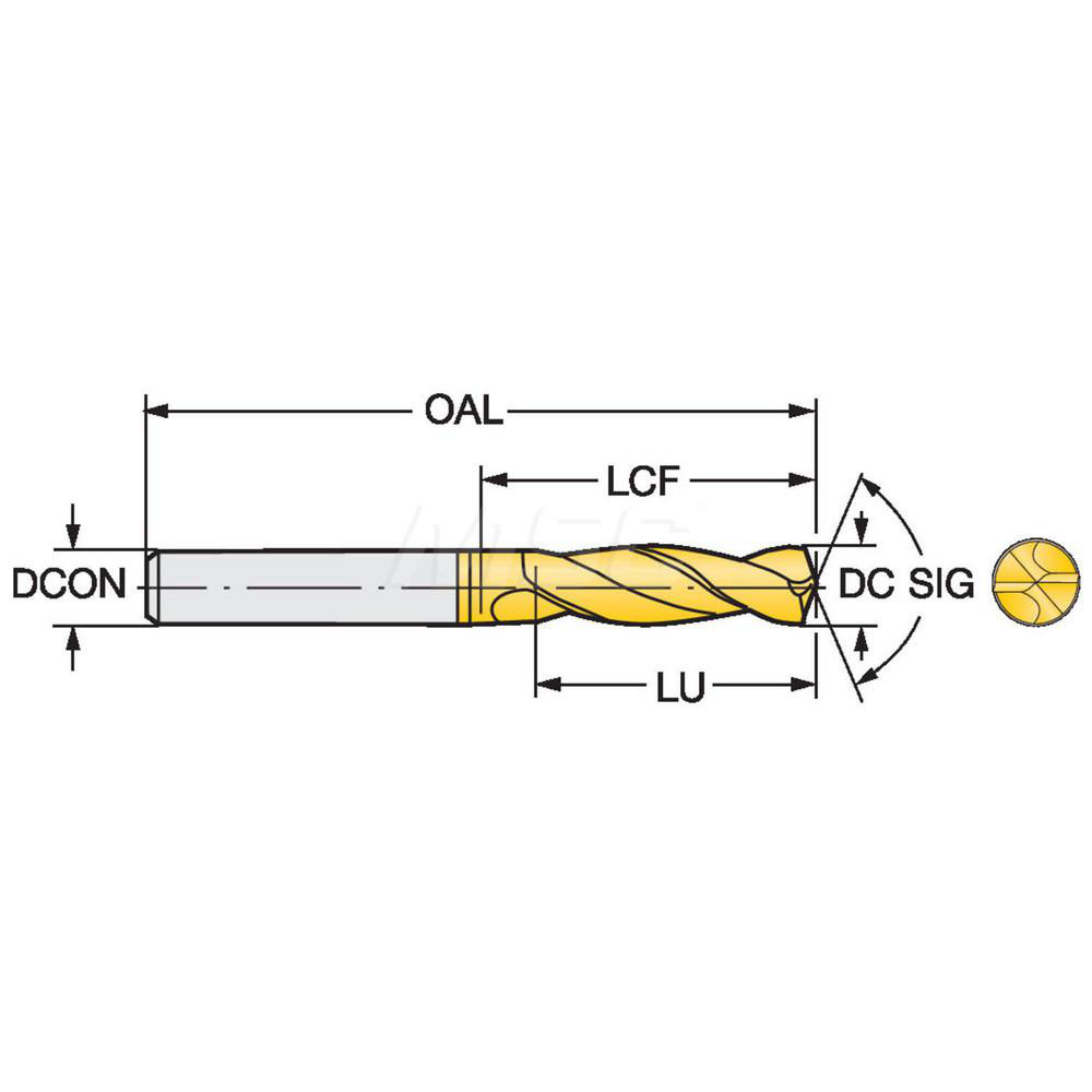 Sandvik Coromant 1/16", 140° Point, Solid Carbide Micro Drill Bit