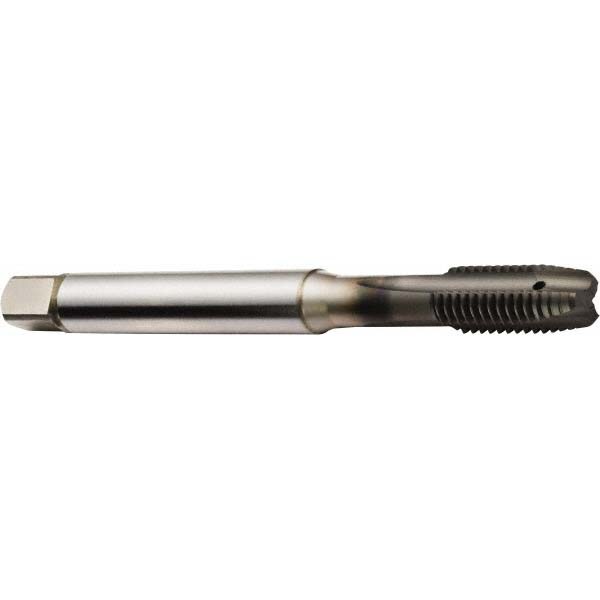Spiral Point Tap: 1/4-28, UNF, 3 Flutes, Plug, 2BX, Powdered Metal, TiAlN Finish