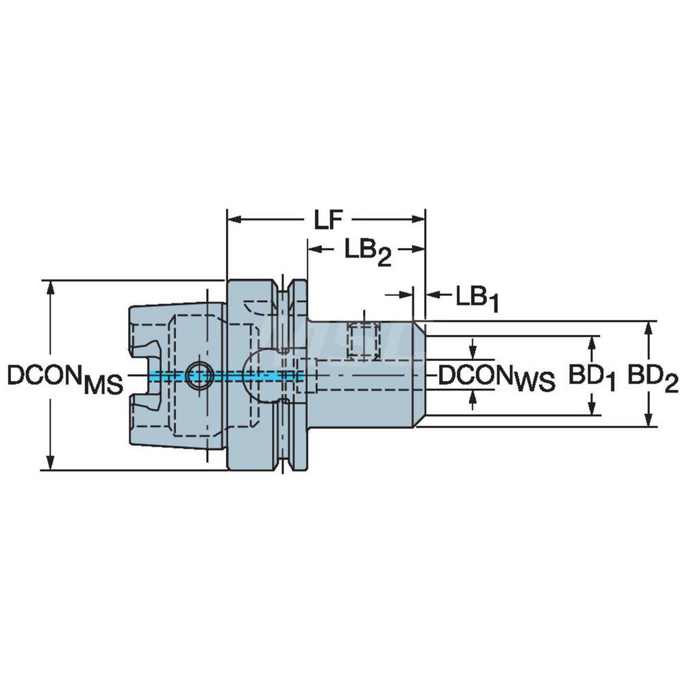 Sandvik Coromant End Mill Holder HSK100 Taper Shank MSC Direct
