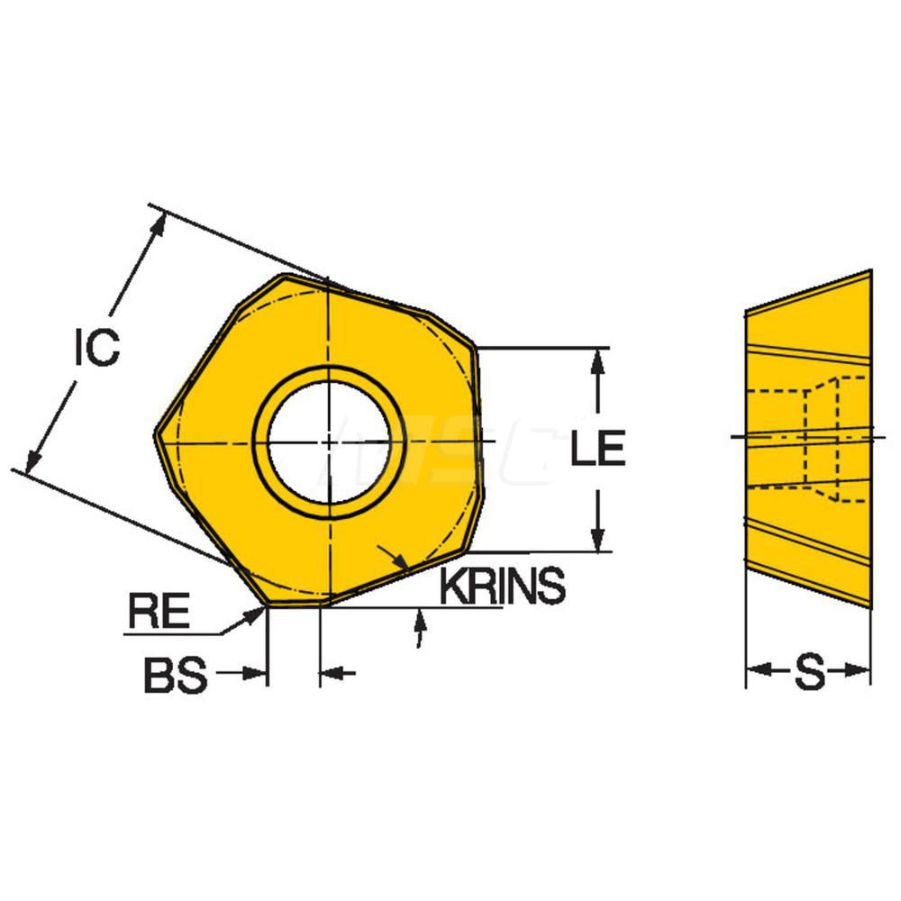 Sandvik Coromant - Milling Insert: 419R-1405E-MM 1130 1130, Solid ...