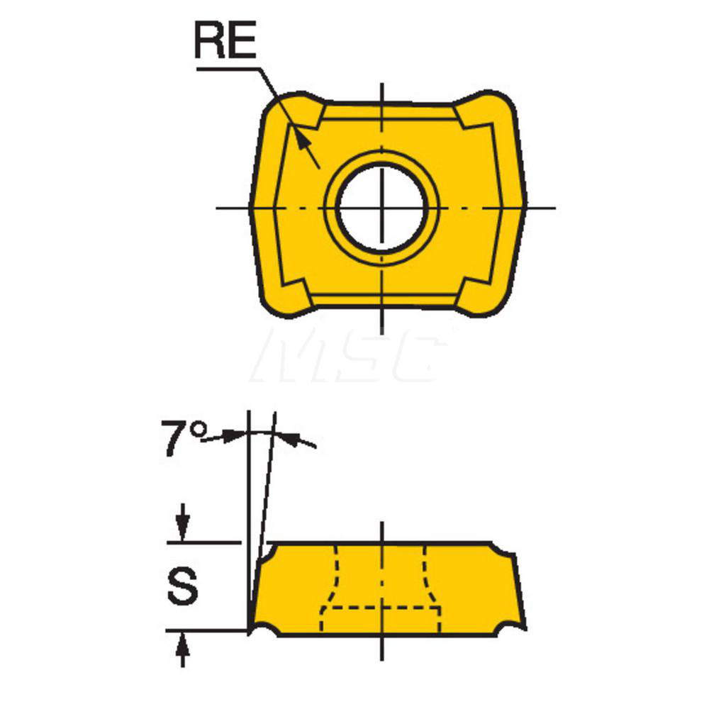 Sandvik Coromant - Indexable Drill Insert: LCMX04030458 235, Carbide ...