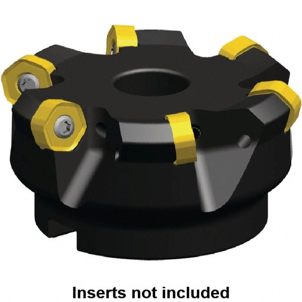 Kennametal 4130432 2-1/2" Cut Diam, 3/4" Arbor Hole, 3.23mm Max Depth of Cut, 45° Indexable Chamfer & Angle Face Mill Image