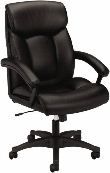 Task Chair: Leather, Black
