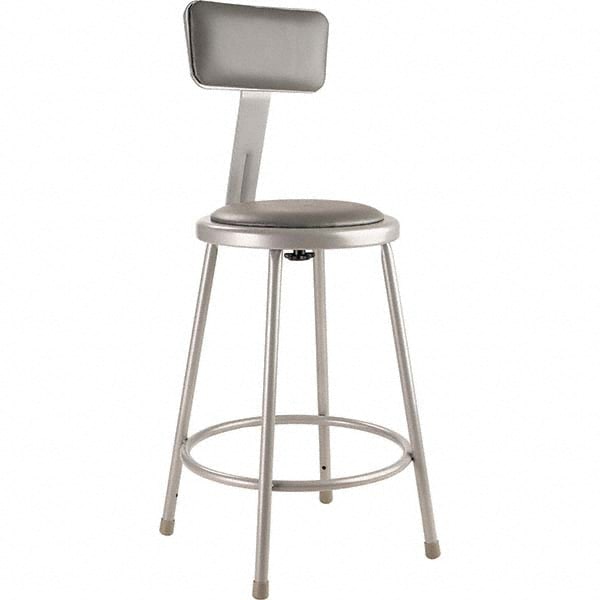 National Public Seating 24 Inch High Stationary Fixed Height Stool With Adjustable Backrest 55054936 Msc Industrial Supply 24 H Padded Stool With Backrest By National Public Seating, 24 Inch Height Chairs