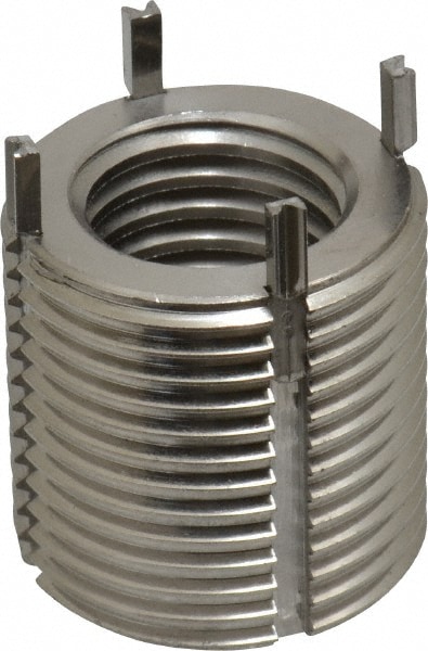 Recoil 73127 Thread Locking Insert: 3/4-10 Internal Thread, 1-1/8-12 External Thread, UNF, 1-1/8" OAL, Heavy-Duty Keylocking 