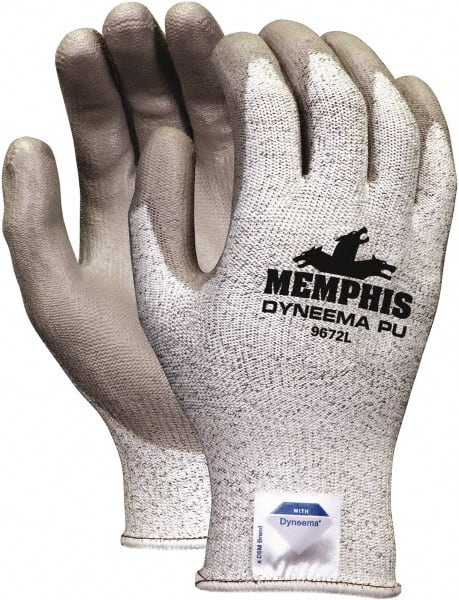 MCR SAFETY 9672M Cut-Resistant Gloves: Size M, ANSI Cut 2, Polyurethane, Dyneema 