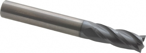 OSG 404-312508 Square End Mill: 5/16 Dia, 13/16 LOC, 5/16 Shank Dia, 2-1/2 OAL, 4 Flutes, Solid Carbide Image