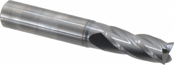 OSG 404-406208 Square End Mill: 13/32 Dia, 1 LOC, 7/16 Shank Dia, 2-3/4 OAL, 4 Flutes, Solid Carbide Image