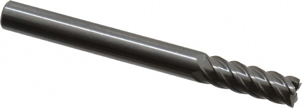 OSG 455-2500 Square End Mill: 1/4 Dia, 3/4 LOC, 1/4 Shank Dia, 2-1/2 OAL, 5 Flutes, Solid Carbide Image