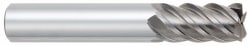 OSG 455-6250 Square End Mill: 5/8 Dia, 1-1/4 LOC, 5/8 Shank Dia, 3-1/2 OAL, 5 Flutes, Solid Carbide Image