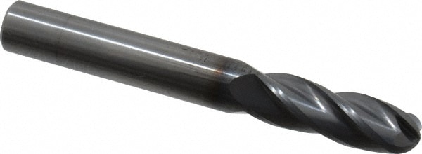 OSG 464-3750-BN08 Ball End Mill: 0.375" Dia, 1.125" LOC, 4 Flute, Solid Carbide Image