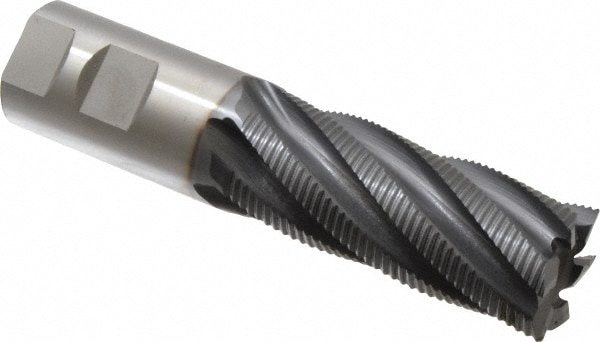 OSG 4562308 Square End Mill: 1-1/4 Dia, 3 LOC, 1-1/4 Shank Dia, 5-1/2 OAL, 6 Flutes, Cobalt Image