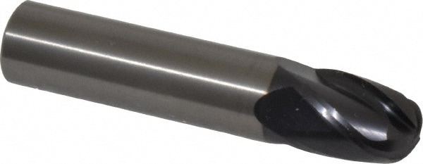 OSG 414-5000-BN11 Ball End Mill: 0.5" Dia, 0.625" LOC, 4 Flute, Solid Carbide Image