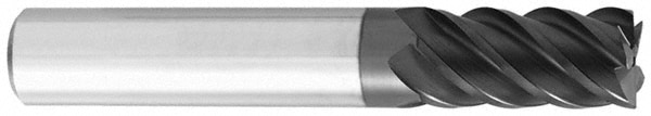 OSG HP455-2500 Square End Mill: 1/4 Dia, 3/4 LOC, 1/4 Shank Dia, 2-1/2 OAL, 5 Flutes, Solid Carbide Image