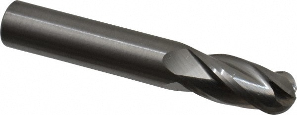 OSG 404-4724-BN Ball End Mill: 0.4724" Dia, 0.9843" LOC, 4 Flute, Solid Carbide Image