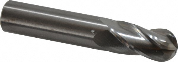 OSG 404-6299-BN Ball End Mill: 0.6299" Dia, 1.2598" LOC, 4 Flute, Solid Carbide Image