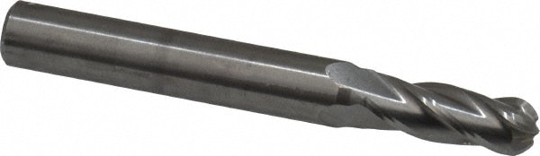 OSG 404-2756-BN Ball End Mill: 0.2756" Dia, 0.748" LOC, 4 Flute, Solid Carbide Image