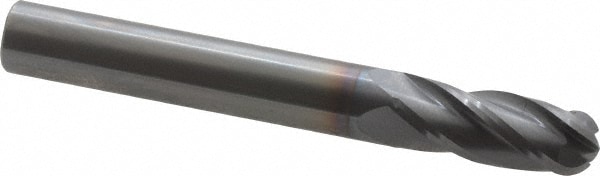 OSG 404-3125-BN08 Ball End Mill: 0.3125" Dia, 0.8125" LOC, 4 Flute, Solid Carbide Image