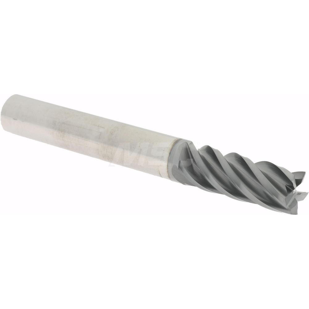 Accupro 5463125C15 Square End Mill: 5/16 Dia, 13/16 LOC, 5/16 Shank Dia, 2-1/2 OAL, 5 Flutes, Solid Carbide 