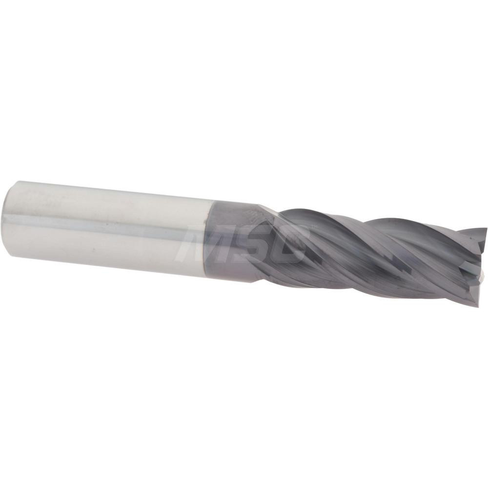 95168305 Square End Mill: 1/2" Dia, 1-1/4" LOC, 4 Flutes, Solid Carbide  