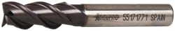 Accupro 39524 Square End Mill: 7/16 Dia, 1 LOC, 3/8 Shank Dia, 2-11/16 OAL, 3 Flutes, Powdered Metal Image