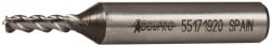 Accupro 39508 Square End Mill: 5/32 Dia, 3/8 LOC, 3/8 Shank Dia, 2-3/8 OAL, 3 Flutes, Powdered Metal Image