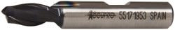 Accupro 39547 Square End Mill: 5/16 Dia, 9/16 LOC, 3/8 Shank Dia, 2-5/16 OAL, 2 Flutes, Powdered Metal 