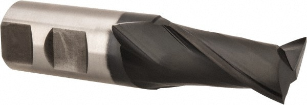 Accupro 39559 Square End Mill: 1 Dia, 1-5/8 LOC, 1 Shank Dia, 4-1/8 OAL, 2 Flutes, Powdered Metal 