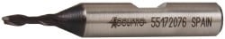 Accupro 39535 Square End Mill: 1/8 Dia, 3/8 LOC, 3/8 Shank Dia, 2-5/16 OAL, 2 Flutes, Powdered Metal 