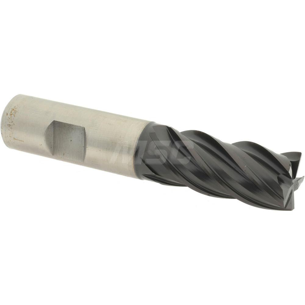 39440 Square End Mill: 3/4 Dia, 1-5/8 LOC, 3/4 Shank Dia, 3-7/8 OAL, 4 Flutes, Powdered Metal  