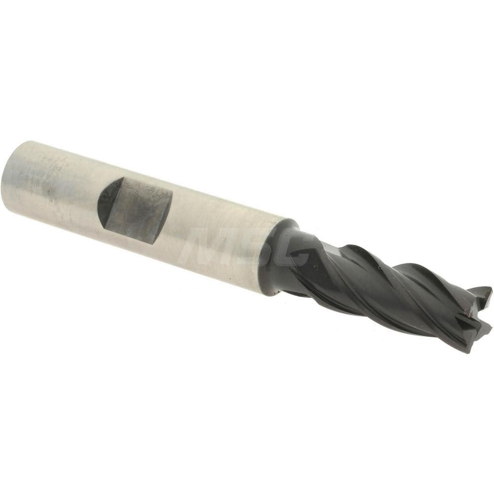 Accupro 39435 Square End Mill: 5/16 Dia, 3/4 LOC, 3/8 Shank Dia, 2-1/2 OAL, 4 Flutes, Powdered Metal Image